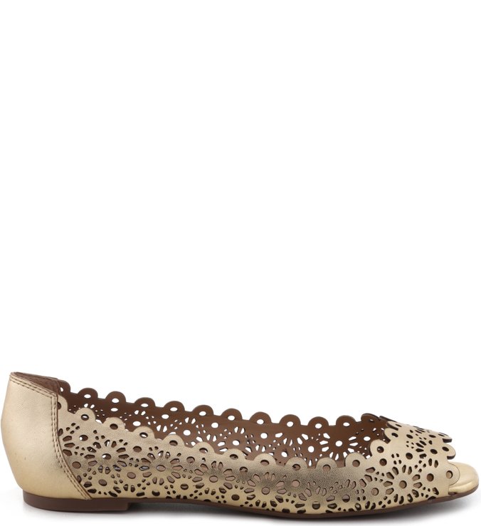 Peep Toe Laser Ouro