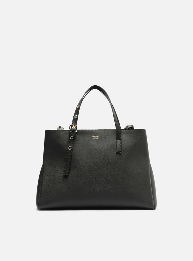 Bolsa Tote Preta Média Alça Fivela