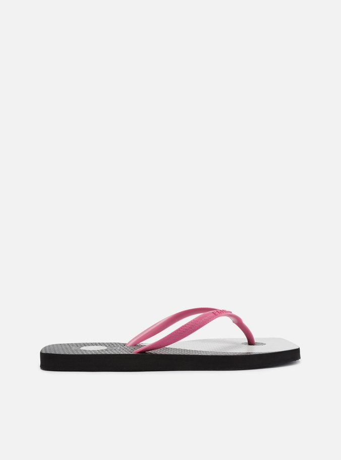 Chinelo de Dedo Jelly Multicolorido Tira Rosa Brizza