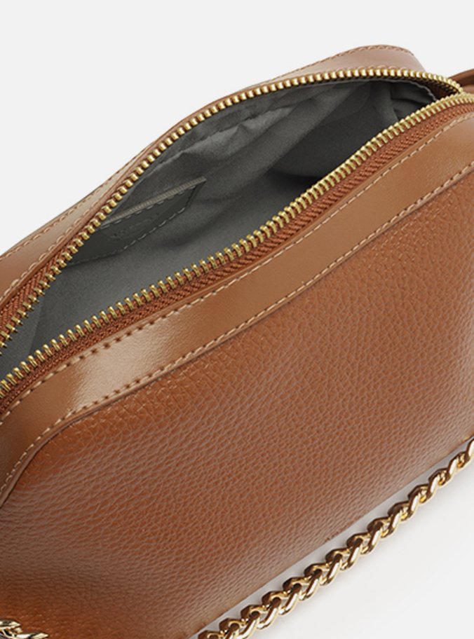Bolsa Tote Caramelo Pequena Tag Corrente