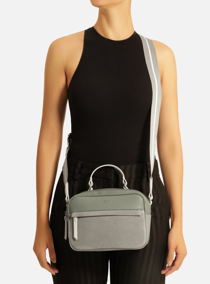 Bolsa Tiracolo Cinza Prione Média