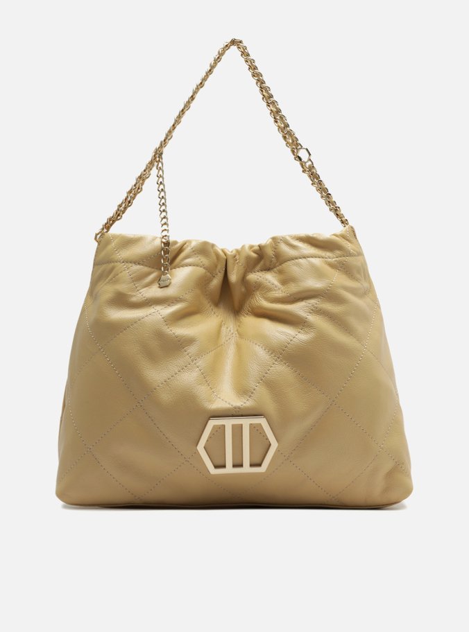 Bolsa Hobo Nude Couro Esther Grande