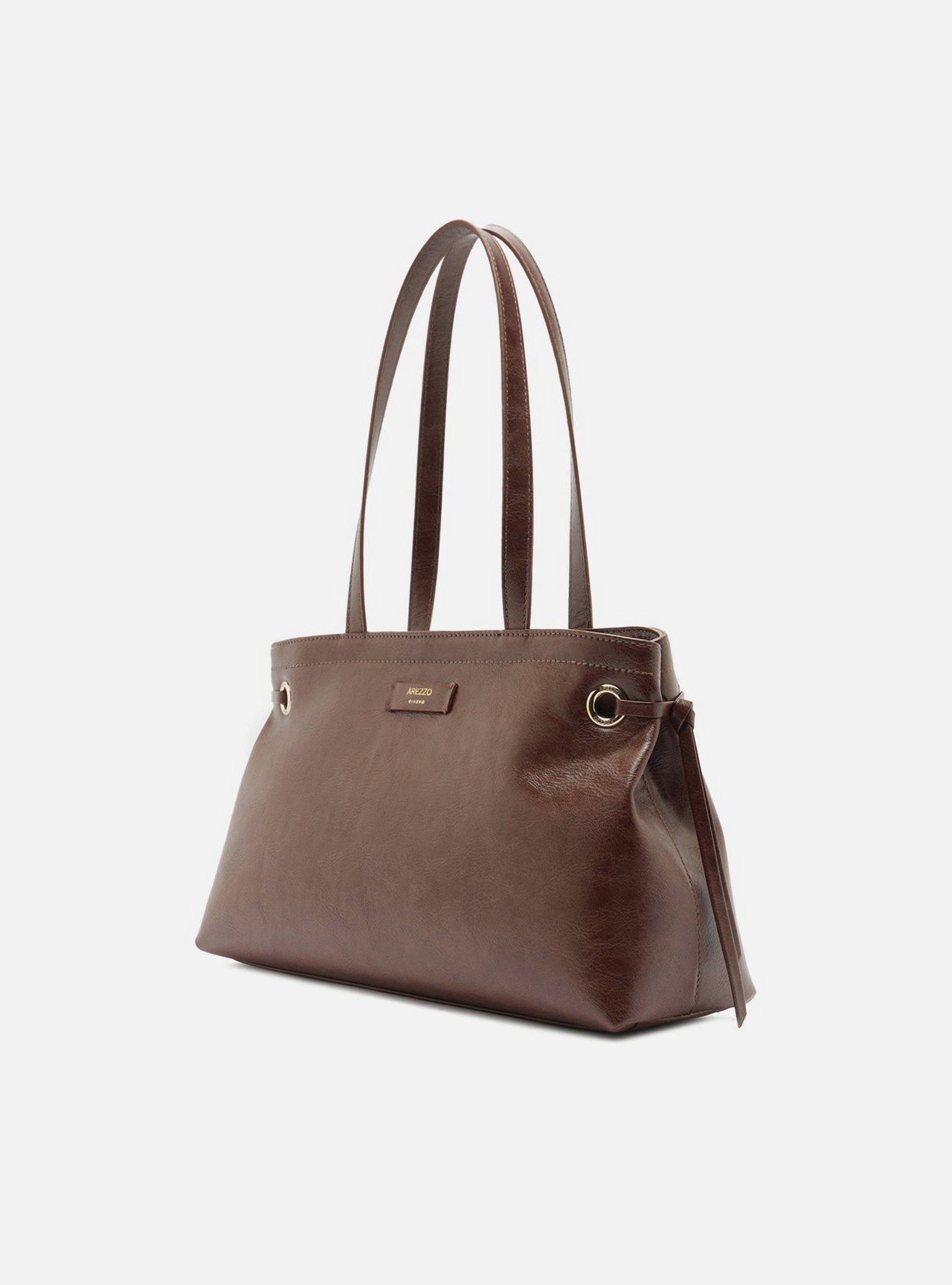 Bolsa Shopping Marrom Grande Metais — foto 2