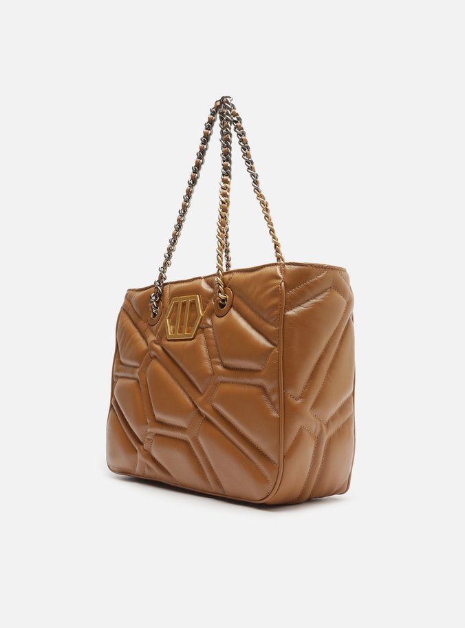 Bolsa Shopping Marrom Nut Couro Emma Grande