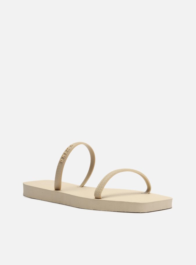Sandália Rasteira Off-White Bico Quadrado Brizza