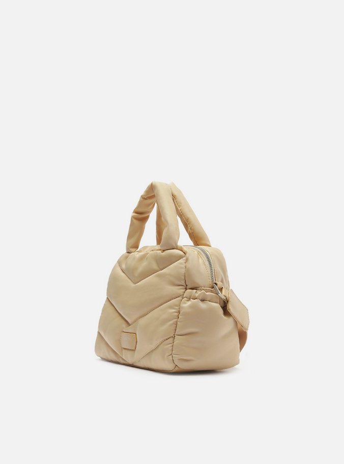 Bolsa Bowling Bege Nylon Média Puffer