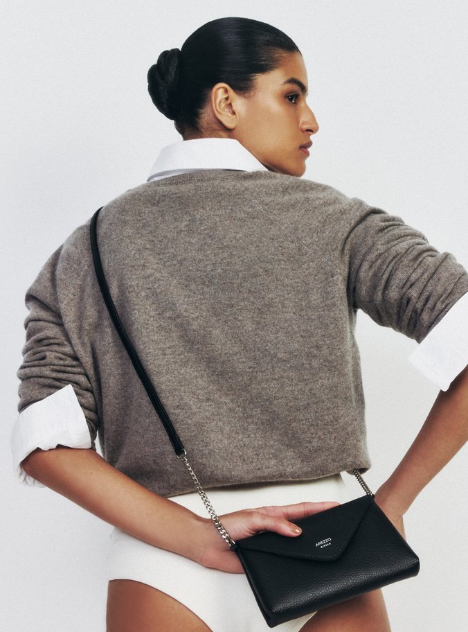 Bolsa Tiracolo Preta Giorno Pequena Envelope