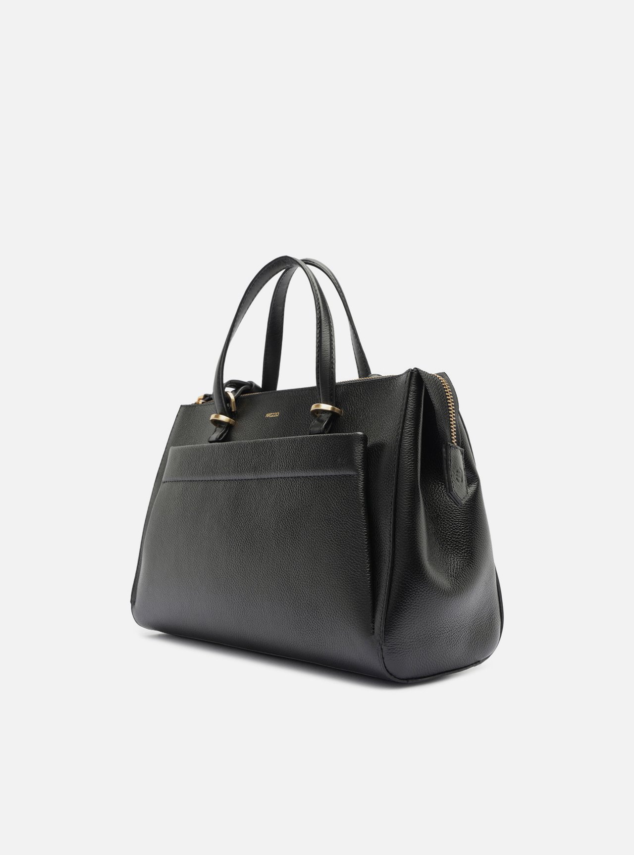 Bolsa Tote Preta Couro Grande — foto 2