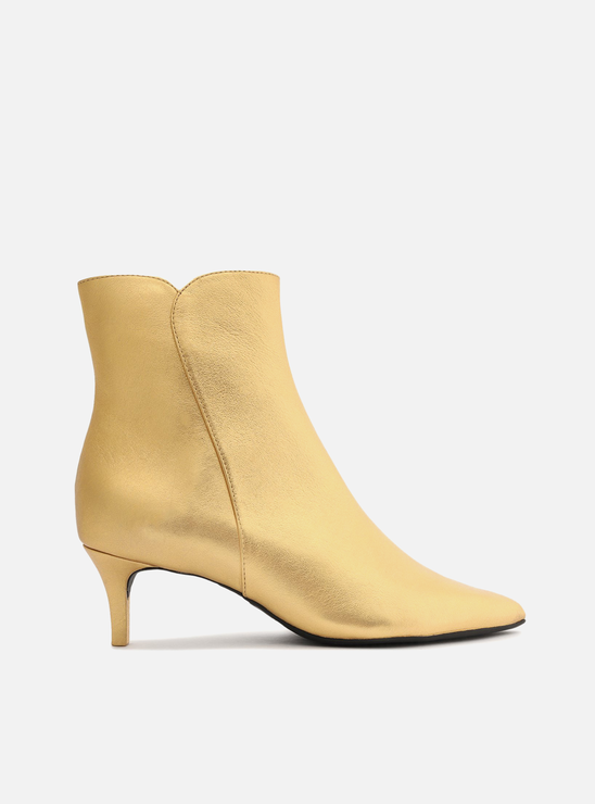 Bota dourada cano curto clearance