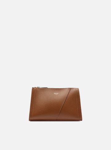 Bolsa Tiracolo Marrom Textura Pequena