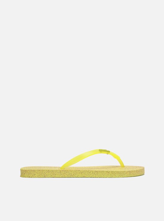 Chinelo de Dedo Amarelo Glitter Brizza