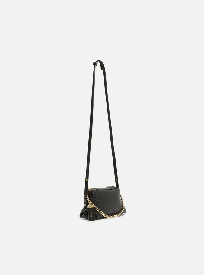 Bolsa Tote Preta Pequena Tag Corrente