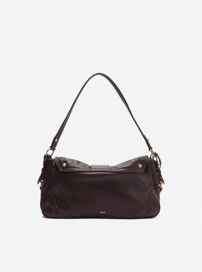 Bolsa Tiracolo Marrom Couro Média Cadeado