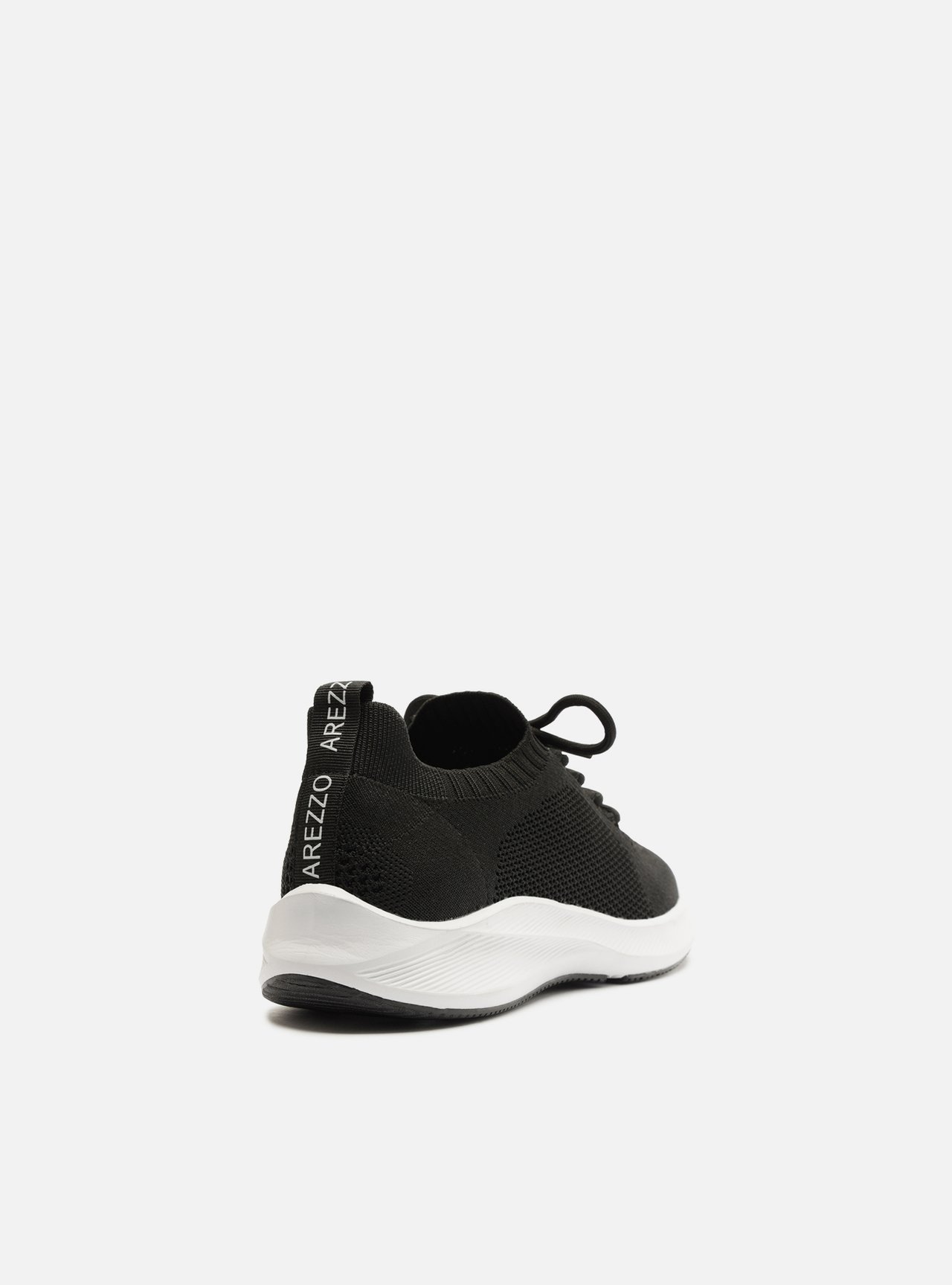Tênis Preto Knit Esportivo Amarração — foto 3