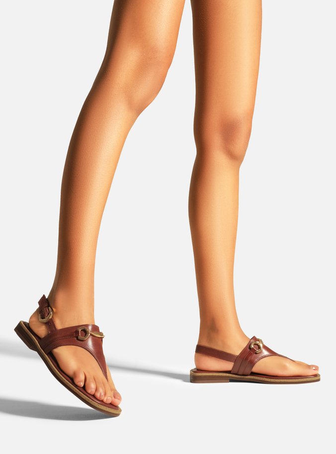 Sandalia Rasteira Marrom Arezzo Sandália Rasteira Marrom Arezzo