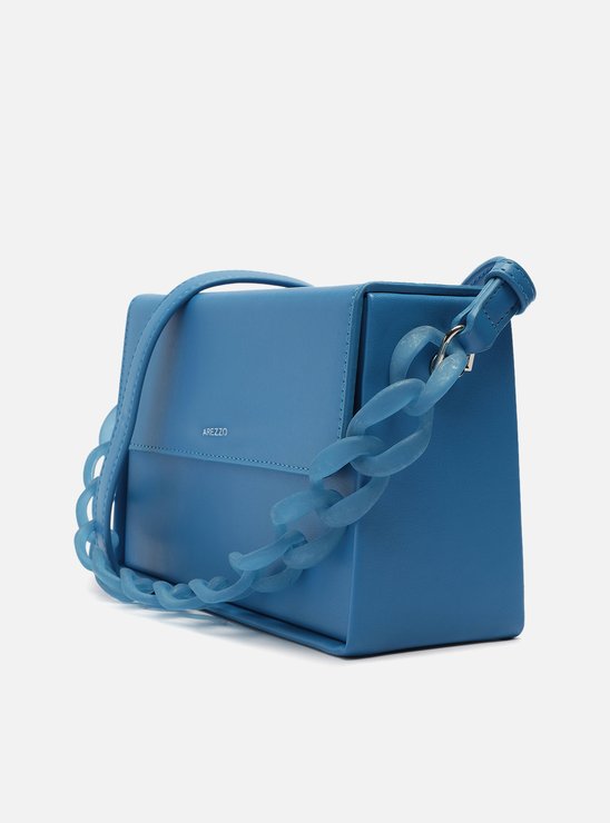 Bolsa Tiracolo Azul Pequena Corrente