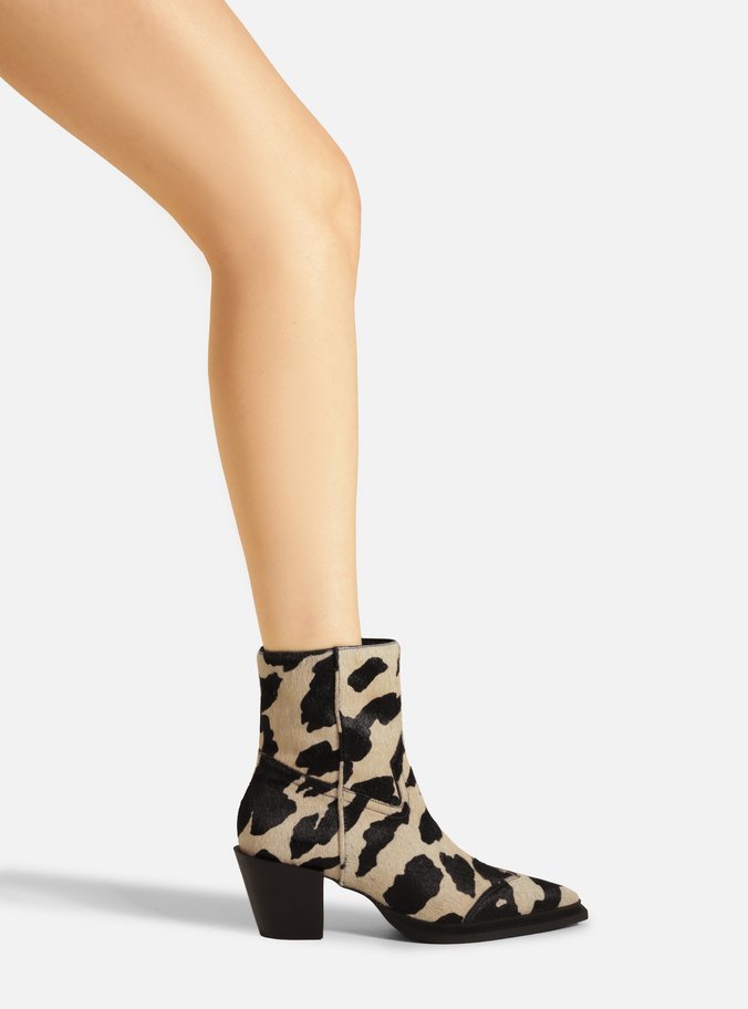 Bota Animal Print Cano Curto Western