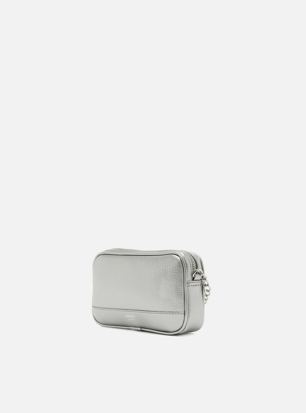 Bolsa Tiracolo Prata Pequena Corrente Basic — foto 2