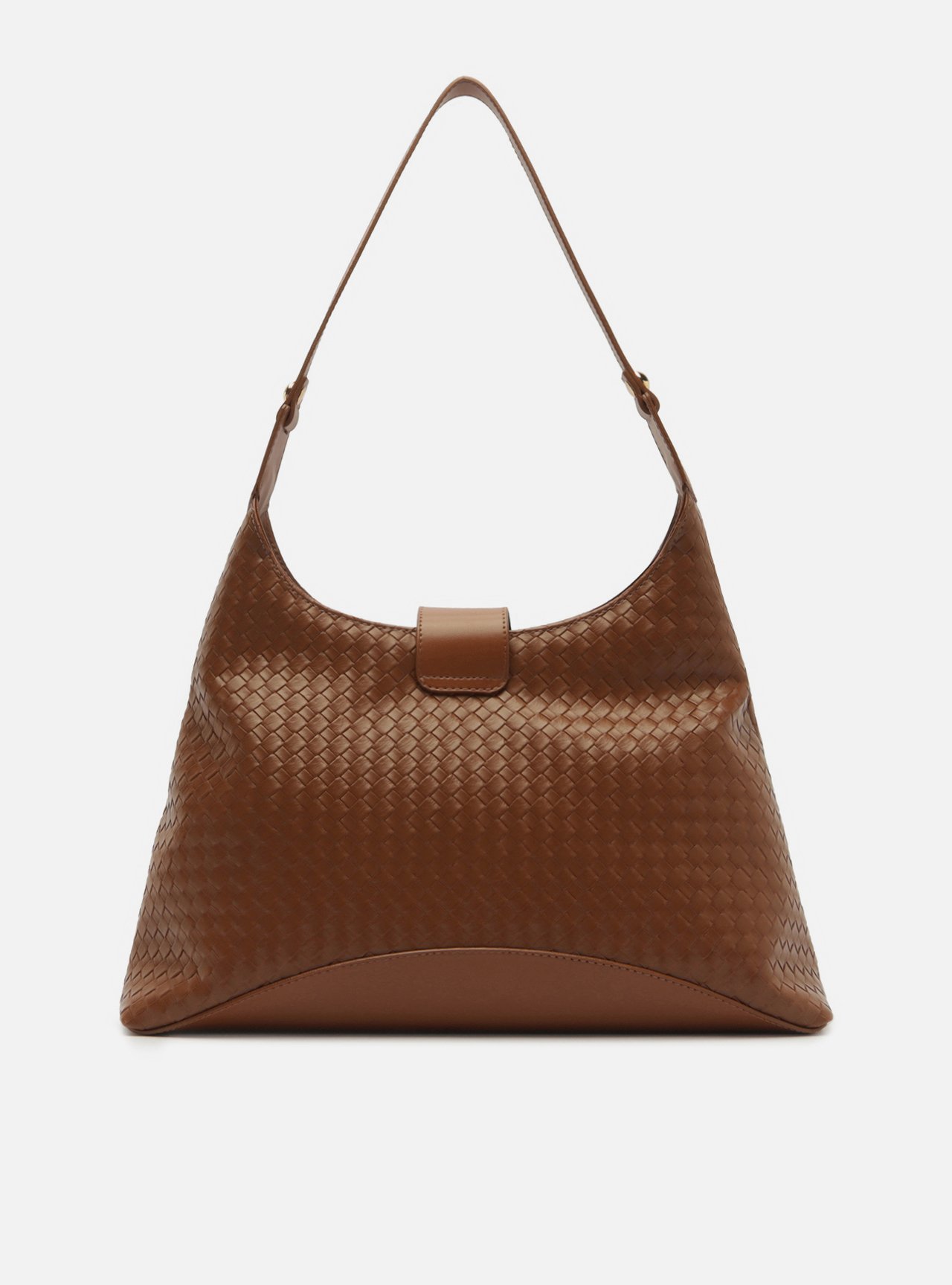 Bolsa Hobo Marrom Grande Tressê Metal Orgânico — foto 3