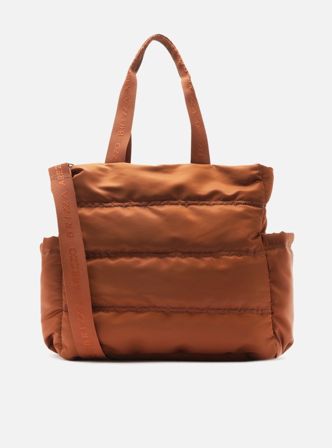 Bolsa Shopping Marrom Nylon Gigi Sporty Grande