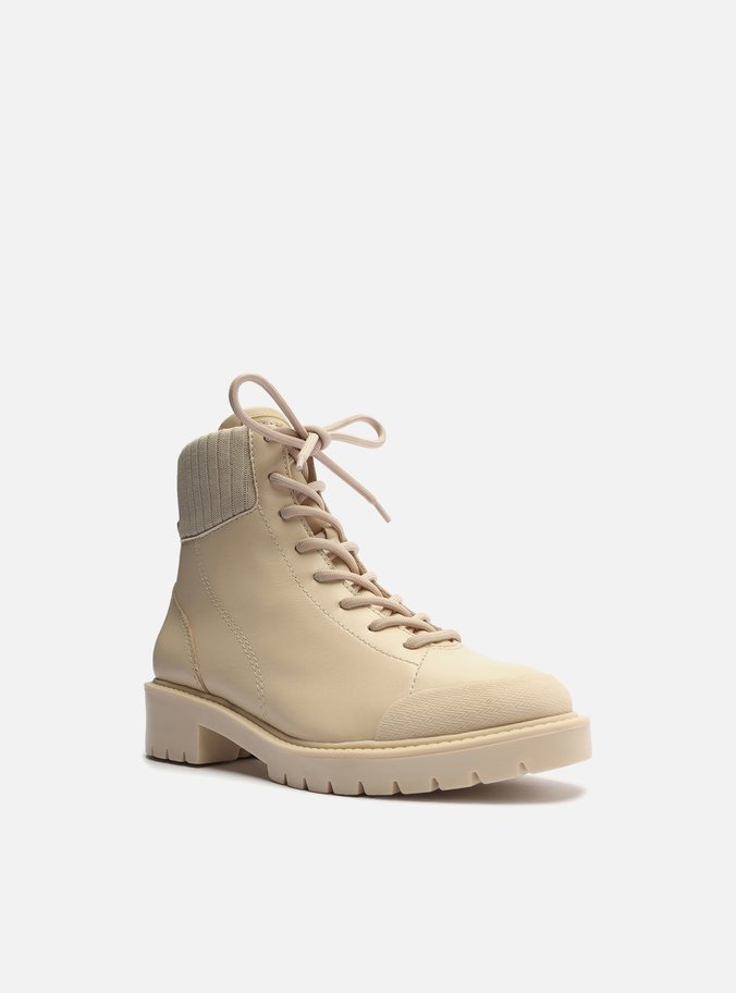 Coturno Off-White Couro Tratorado Lizza