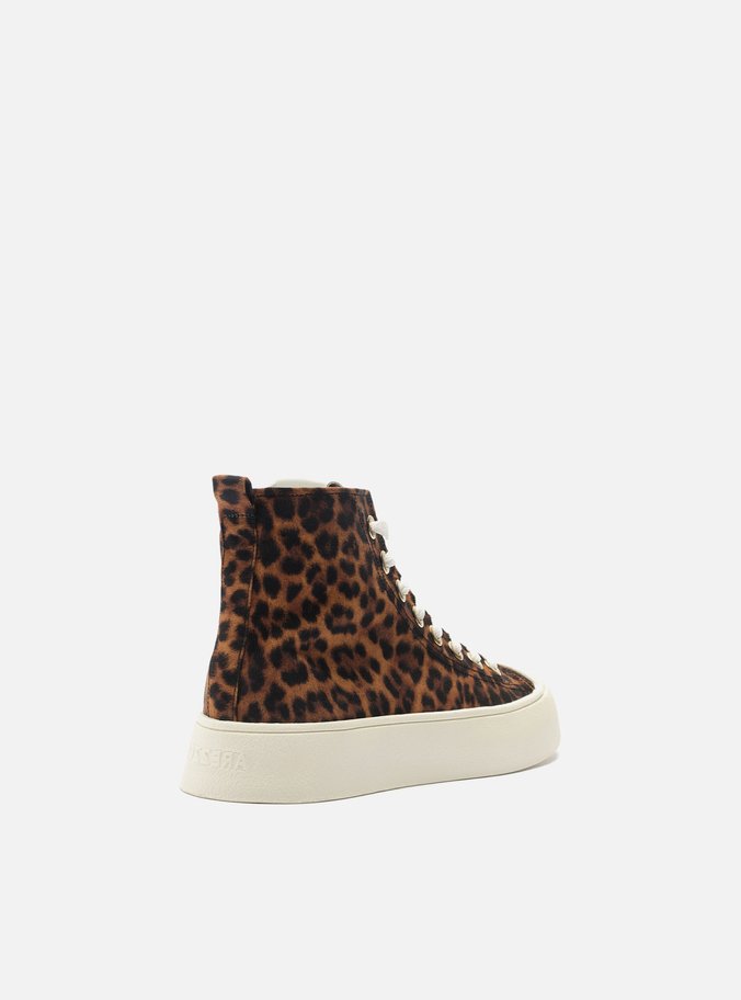 Tênis Animal Print Cano Alto Amarração