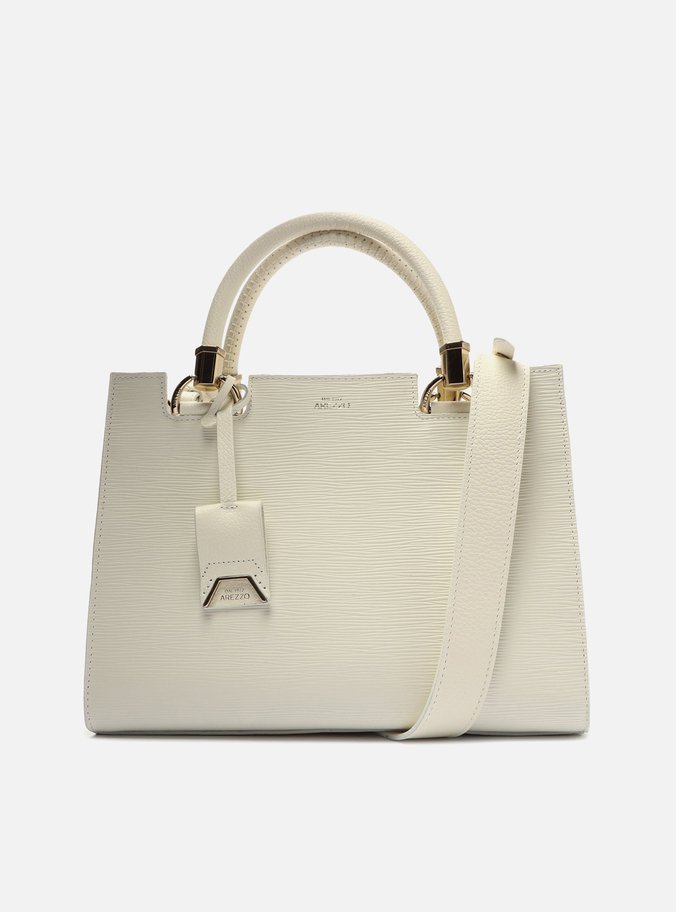Bolsa Tote Branca Couro Abbraccio Grande