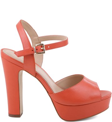 Plataforma Daily Couro New-Apricot