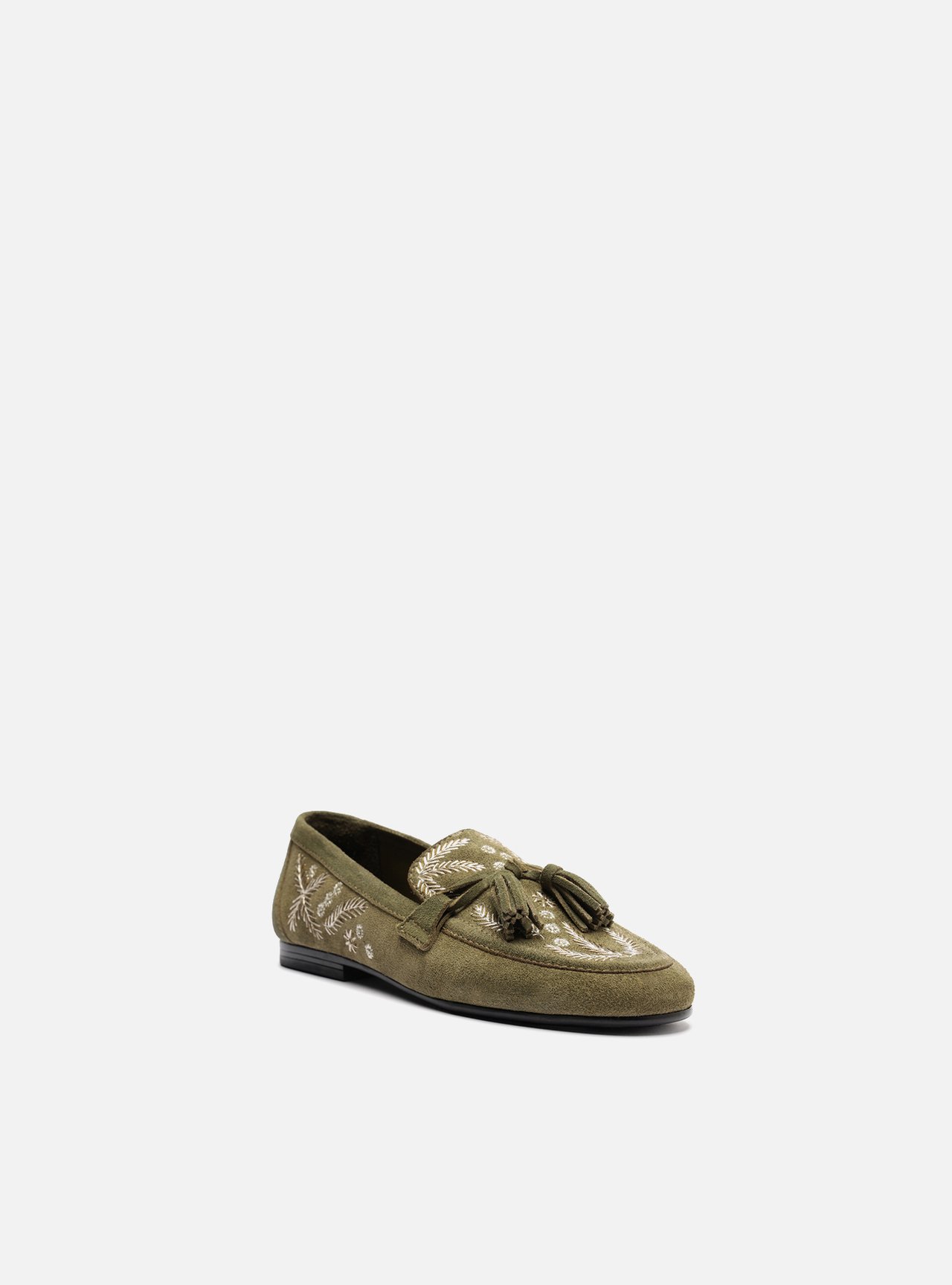 Mocassim Bico Redondo Acamurçado Bordado Tassel — foto 2