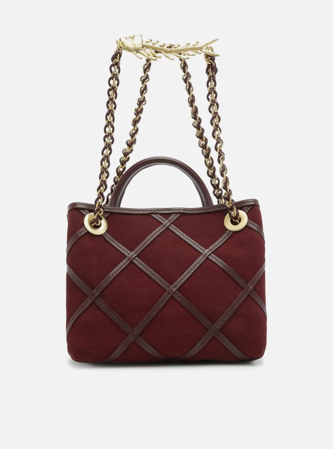 Bolsa Tiracolo Vermelha Camurcina Pequena Metal