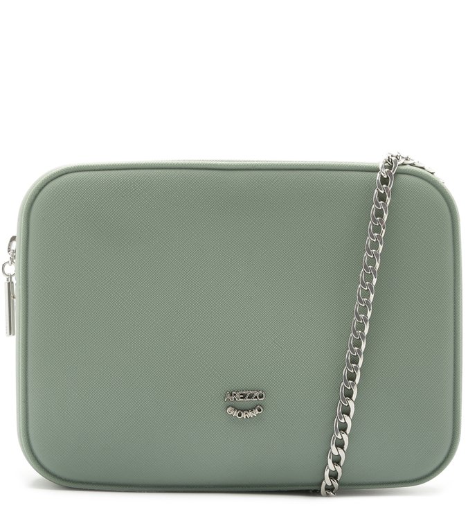 Bolsa Tiracolo Pequena Cantos Arredondados Acqua Mint
