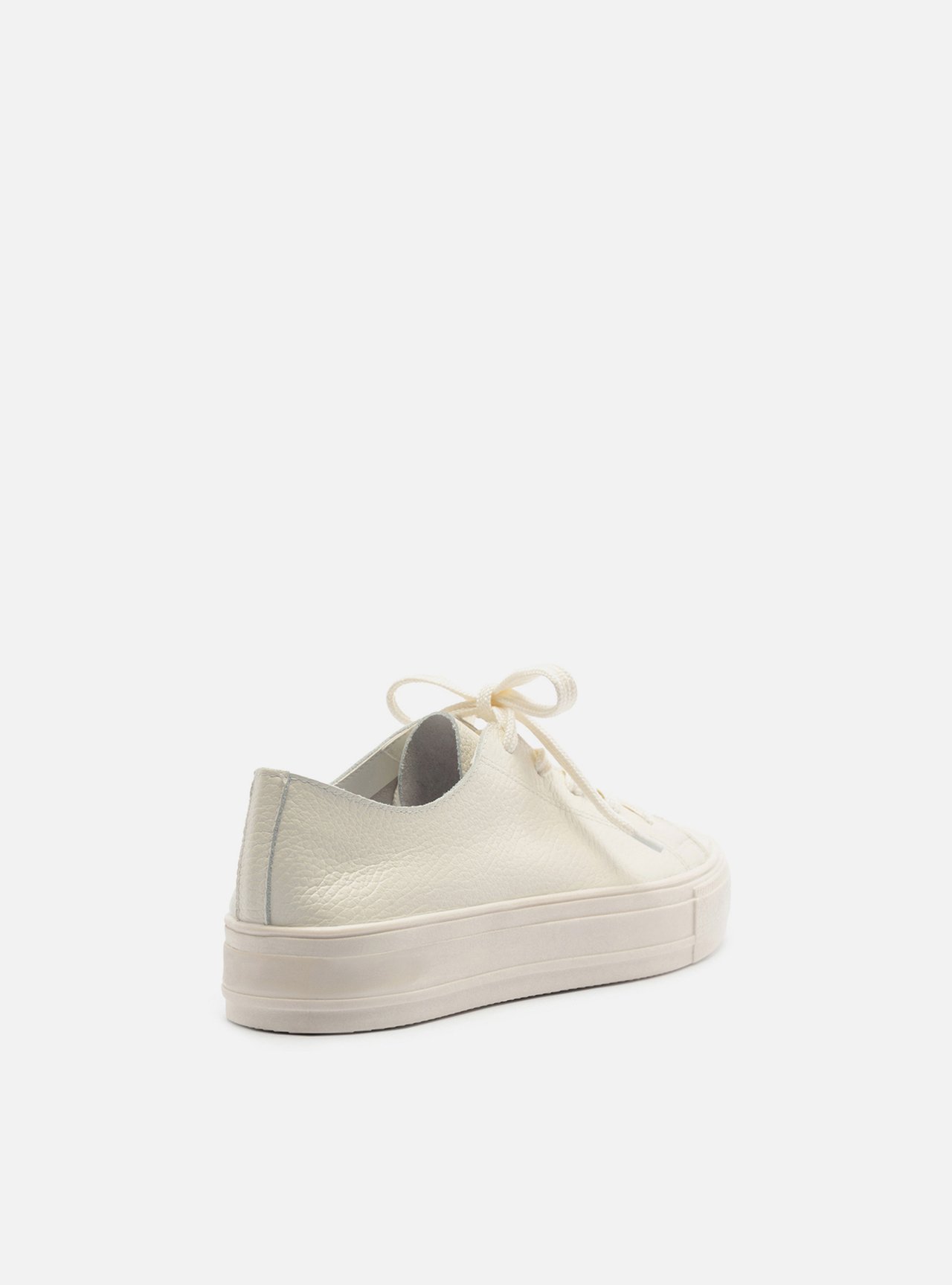 Tênis Branco Couro Sola Flatform — foto 3