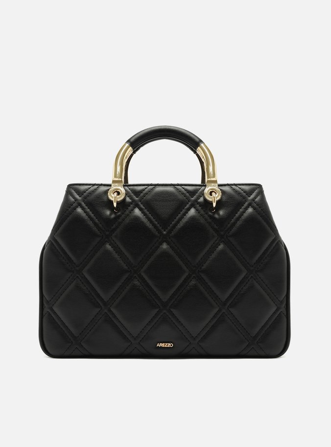 Bolsa Tote Preta Matelassê Média