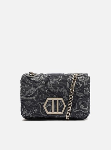 Bolsa Tiracolo Tecido Azul Emma Média