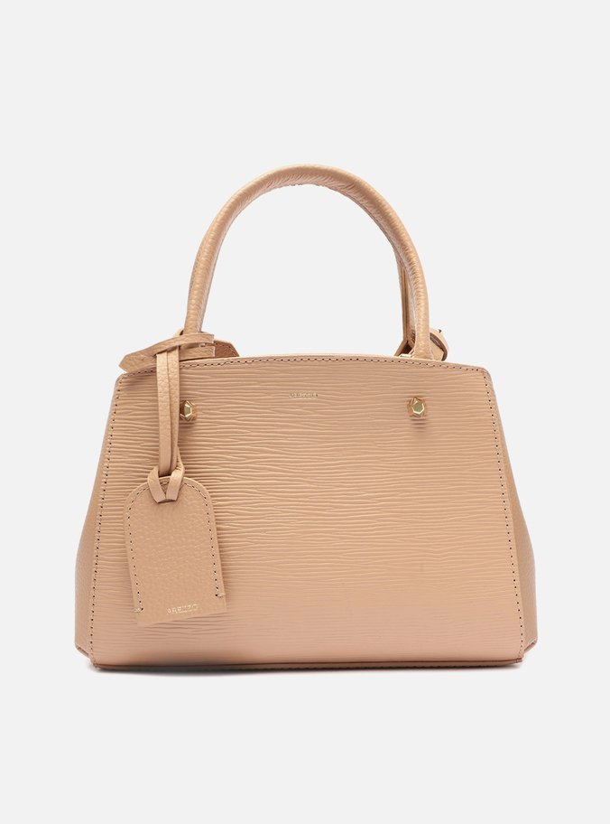 Bolsa Tote Nude Couro Bella Pequena True Sand