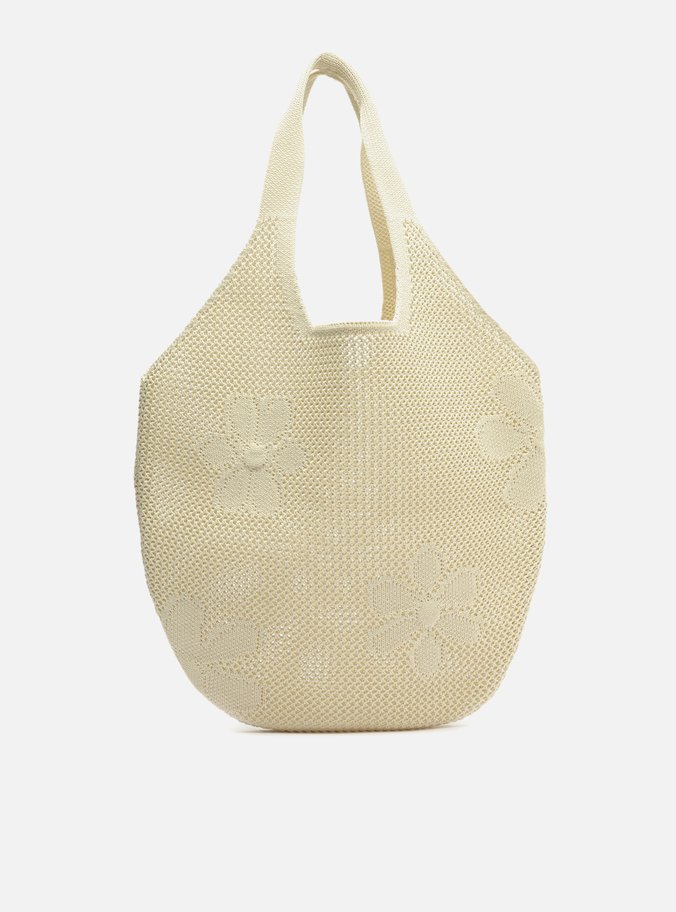 Bolsa Shopping Branca Crochê Mayra Glam Grande