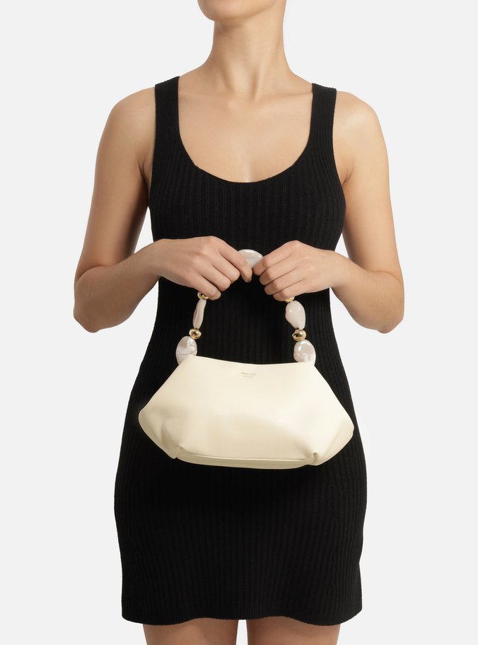 Bolsa Tote Off White Média Alça Pedras