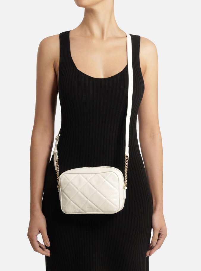 Bolsa Tiracolo Branca Couro Matelassê Gab Pequena