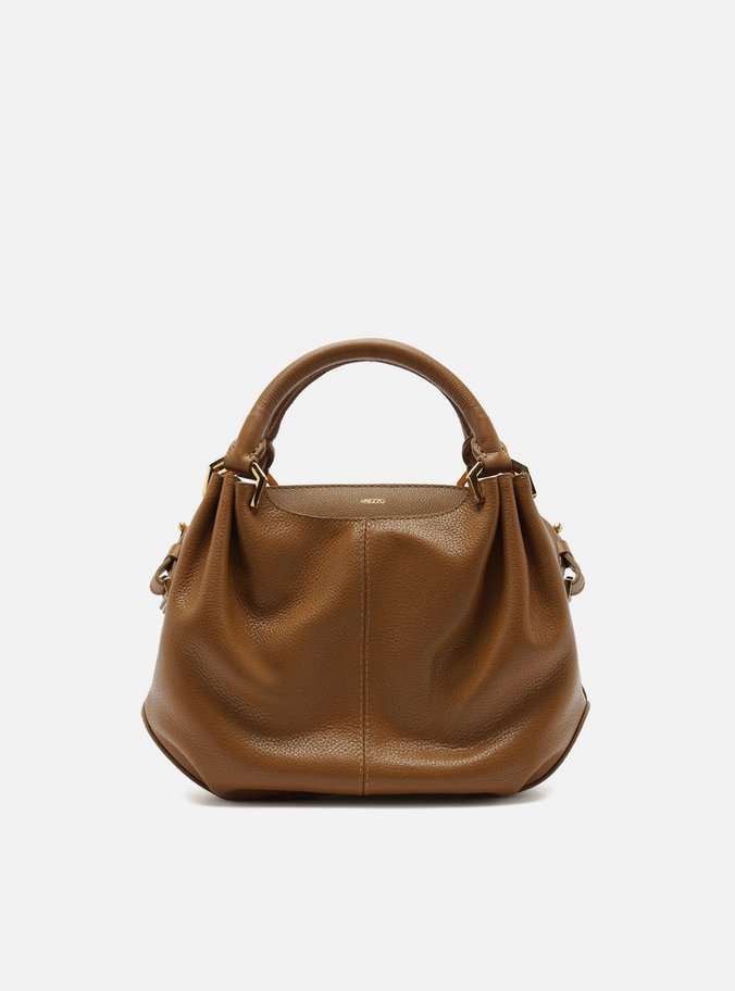 Bolsa Tiracolo Marrom Couro Média