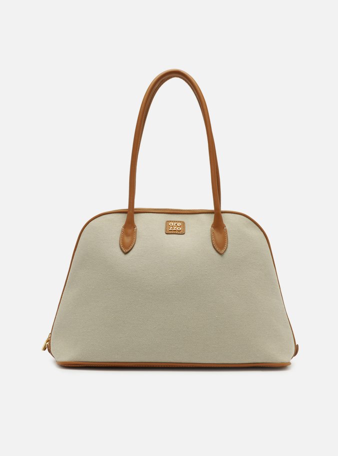 Bolsa Shopping Cru Linho Grande Assinatura