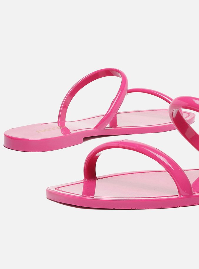 Kit Rasteira Rosa e Bag Transparente Brizza