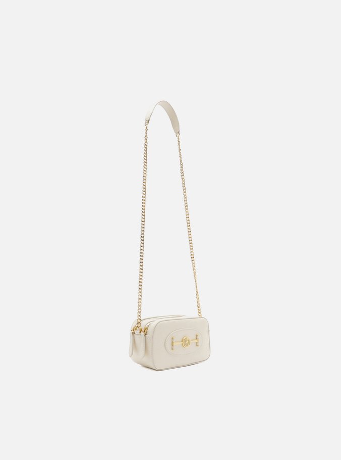 Bolsa Tiracolo Branca Couro  Pequena