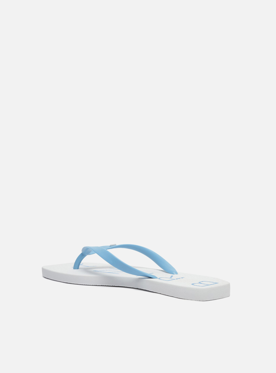 Chinelo de Dedo Branco Tira Vermelha Brizza