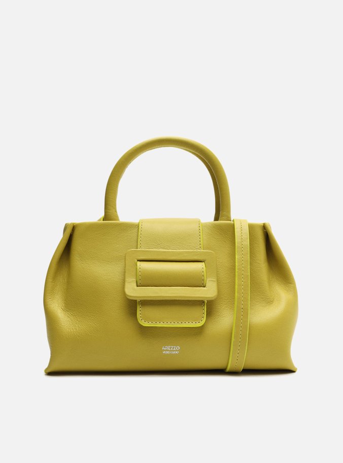 Bolsa Tote Verde Couro Mariana Média