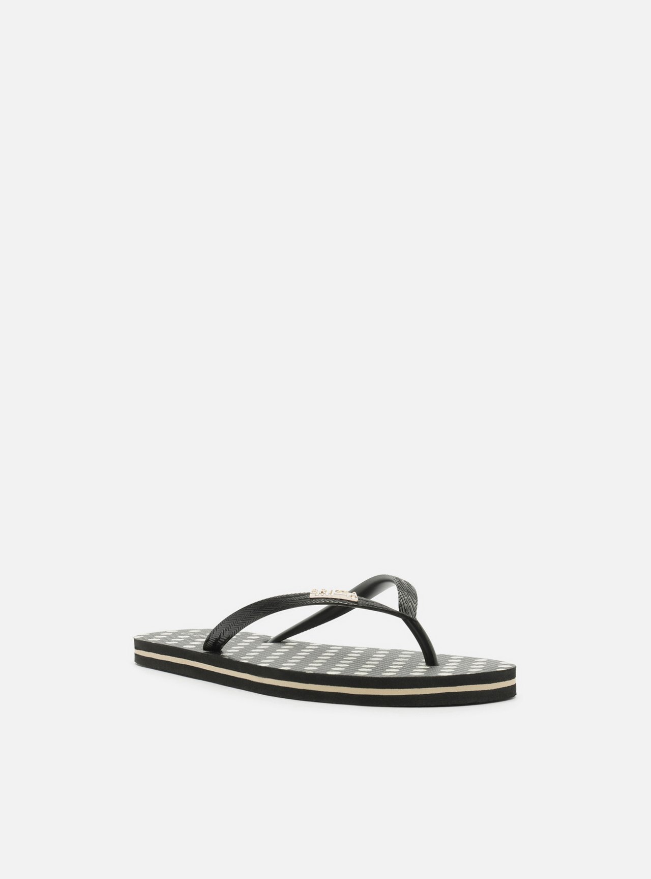 Chinelo de Dedo Preto Poá Brizza — foto 2