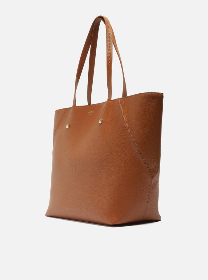 Bolsa Shopping Marrom Grande Rebites