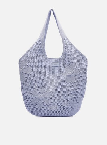 Arezzo — Bolsa Shopping Azul Crochê Grande Brizza