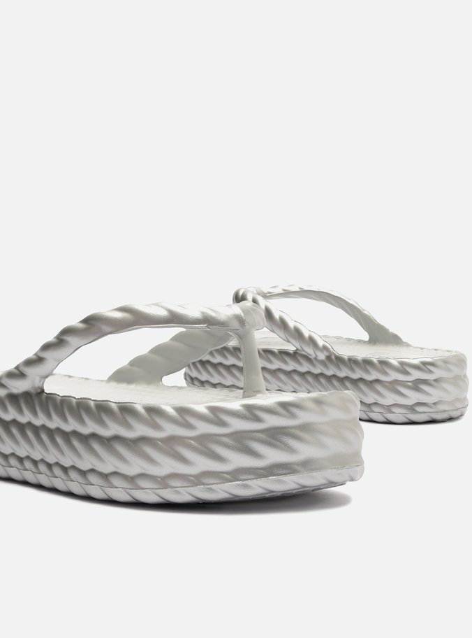 Sandália Prata Flatform Marrocos Mid