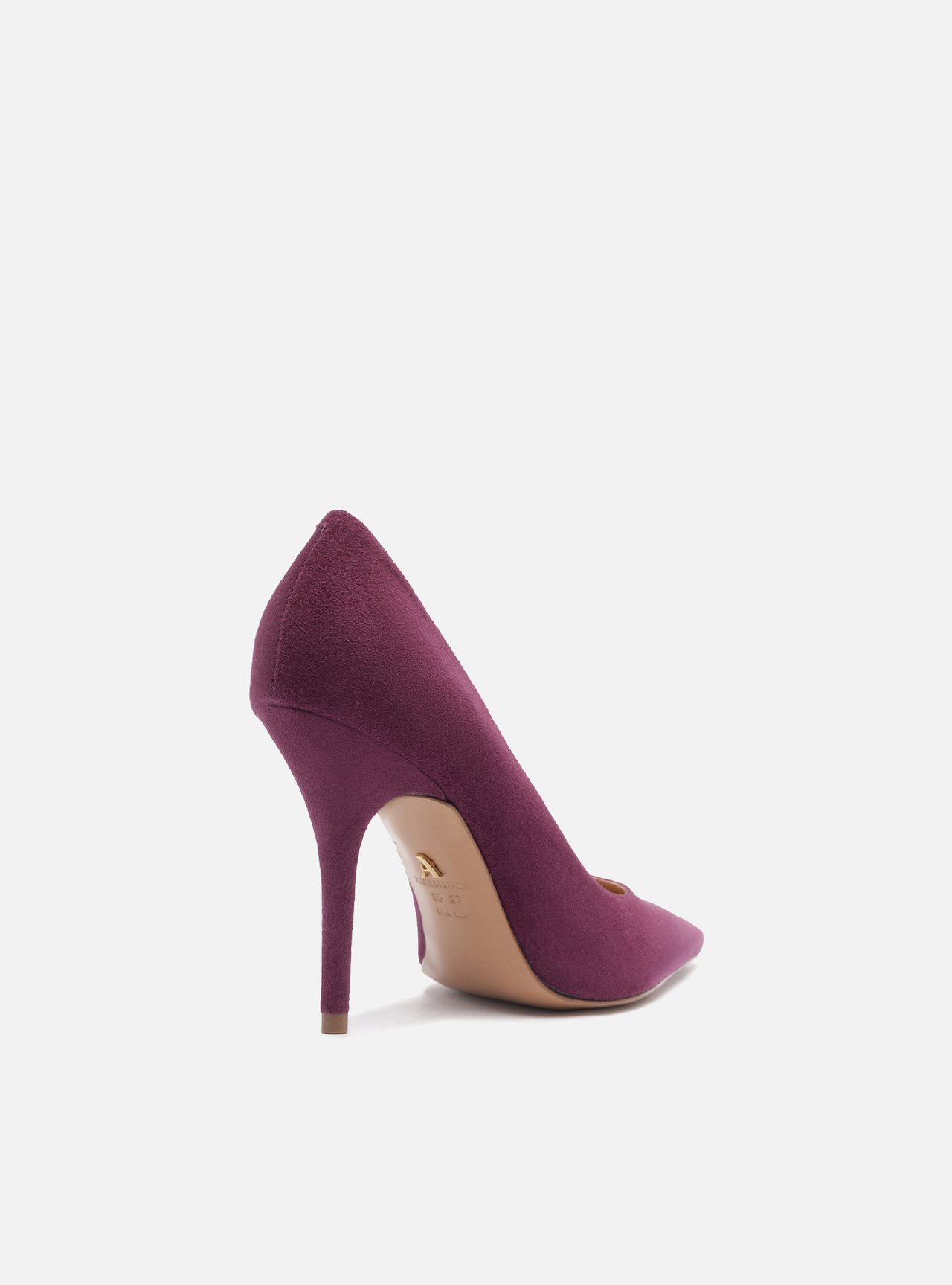 Scarpin Roxo Camurça Salto Fino Essencial 100 — foto 3