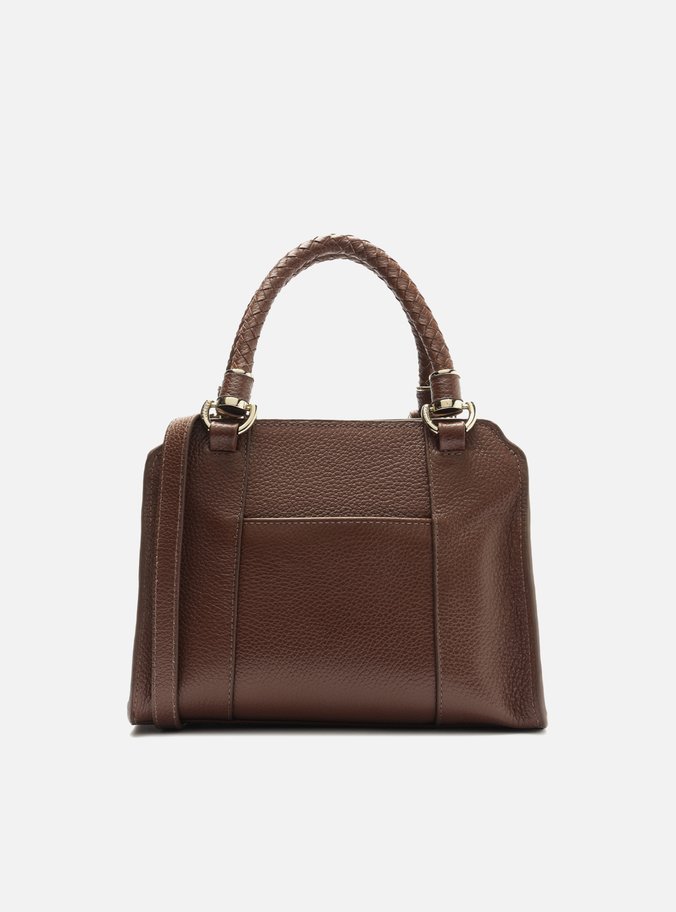 Bolsa Tote Marrom Escuro Couro Piazza Média